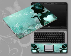 Flowers and women floral Laptop decal Skin for ASUS K53SV-DH71 1136-153-Pattern ID:153