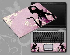 Flowers and women floral Laptop decal Skin for DELL Inspiron 17(5748) 9685-158-Pattern ID:158