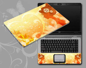 Flowers and women floral Laptop decal Skin for MSI Creator Z16 A11UET-046 53371-166-Pattern ID:166