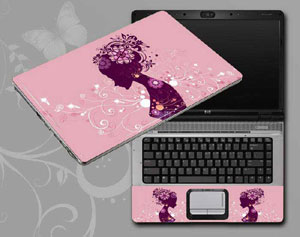 Flowers and women floral Laptop decal Skin for MSI Pulse GL76 12UDK-015 53786-170-Pattern ID:170