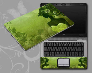 Flowers and women floral Laptop decal Skin for ACER NITRO 5 AN517-52-78Y0 18619-175-Pattern ID:175