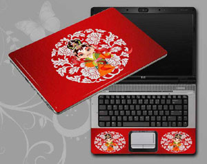Red, Beijing Opera,Peking Opera Make-ups Laptop decal Skin for ACER Aspire E5-551 11194-182-Pattern ID:182