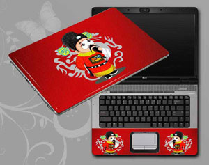 Red, Beijing Opera,Peking Opera Make-ups Laptop decal Skin for TOSHIBA Satellite L645D-S4029 5593-183-Pattern ID:183