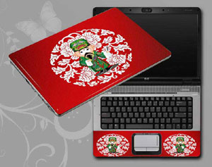 Red, Beijing Opera,Peking Opera Make-ups Laptop decal Skin for MSI Pulse GL76 12UEK-052 53787-184-Pattern ID:184
