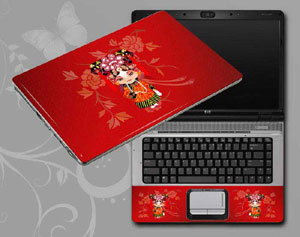 Red, Beijing Opera,Peking Opera Make-ups Laptop decal Skin for MSI GL62M 7REX-1067 11335-186-Pattern ID:186