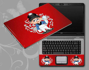 Red, Beijing Opera,Peking Opera Make-ups Laptop decal Skin for LENOVO Ideapad 1i(14