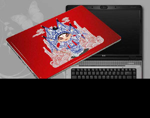 Red, Beijing Opera,Peking Opera Make-ups Laptop decal Skin for LENOVO Ideapad 1i(14