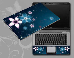 Flowers, butterflies, leaves floral Laptop decal Skin for CLEVO W555SUY 9320-244-Pattern ID:244