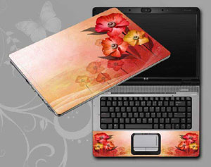Flowers, butterflies, leaves floral Laptop decal Skin for ASUS X550CA-QB51-CB 9100-255-Pattern ID:255