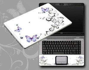 Flowers, butterflies, leaves floral Laptop decal Skin for TOSHIBA Qosmio X75 Series 7161-264-Pattern ID:264