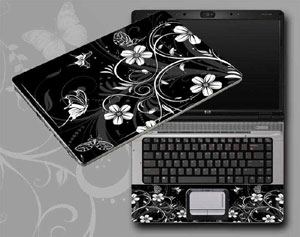 Flowers, butterflies, leaves floral Laptop decal Skin for ASUS N53Jq 1150-267-Pattern ID:267
