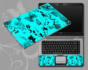 Vintage Flowers, Butterflies floral Laptop decal Skin for ASUS G74SX-AH71 1493-275-Pattern ID:275