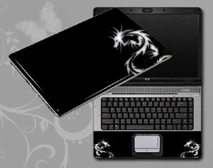 Black and White Dragon Laptop decal Skin for FUJITSU LIFEBOOK P771 1733-276-Pattern ID:276