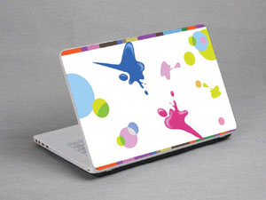 Bubbles, Colored Lines Laptop decal Skin for DELL Inspiron 15 7000 2-in-1 7558 11389-329-Pattern ID:329