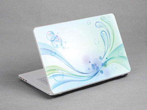 Bubbles, Colored Lines Laptop decal Skin for MSI GP72MX 11374-340-Pattern ID:340