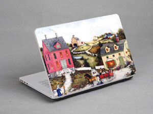 Oil painting, town, village Laptop decal Skin for ACER Aspire E5-573-38Q6 11138-358-Pattern ID:358