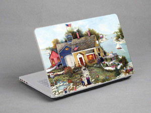Oil painting, town, village Laptop decal Skin for MSI GT80S TITAN SLI 11378-360-Pattern ID:360