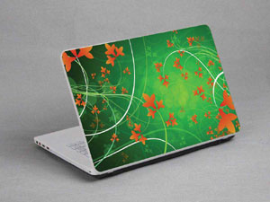 Leaves, flowers, butterflies floral Laptop decal Skin for TOSHIBA Qosmio F750 10178-394-Pattern ID:394