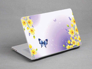 Leaves, flowers, butterflies floral Laptop decal Skin for CLEVO W840SU 8782-399-Pattern ID:399