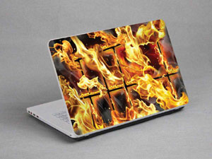 Flame Iron Window Laptop decal Skin for CLEVO W547KU 8790-411-Pattern ID:411