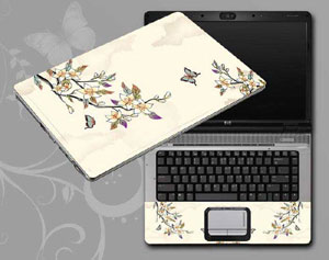 Chinese ink painting Flowers, butterflies. floral  flower Laptop decal Skin for ASUS K72DR 1510-7-Pattern ID:7