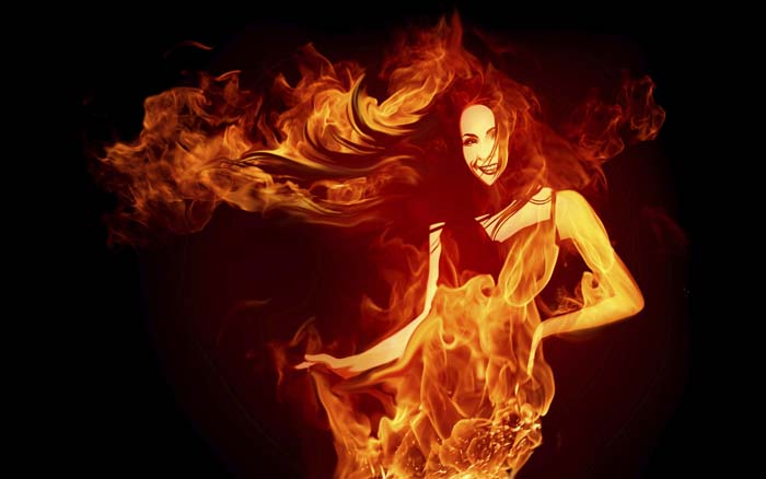 Flame Woman Mouse pad for ASUS N71Jv 