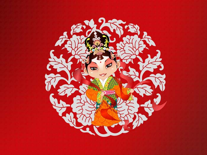 Red, Beijing Opera,Peking Opera Make-ups Mouse pad for ASUS X501A-XX145 