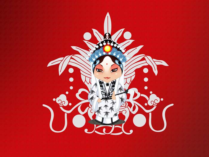Red, Beijing Opera,Peking Opera Make-ups Mouse pad for ASUS X54L-SX011V 