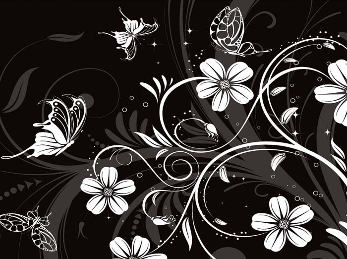 Flowers, butterflies, leaves floral Mouse pad for ASUS K73E-XR1 