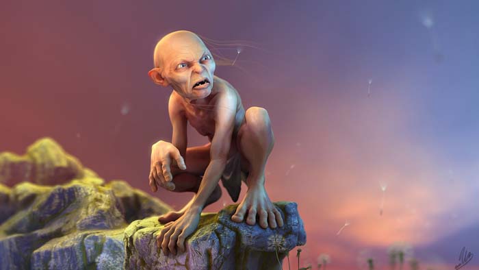 Gollum Lord of the Rings Smeagol Mouse pad for ASUS Eee PC T101MT 