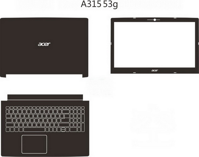 laptop skin Design schemes for ACER Aspire 3 A315-53G-38KE