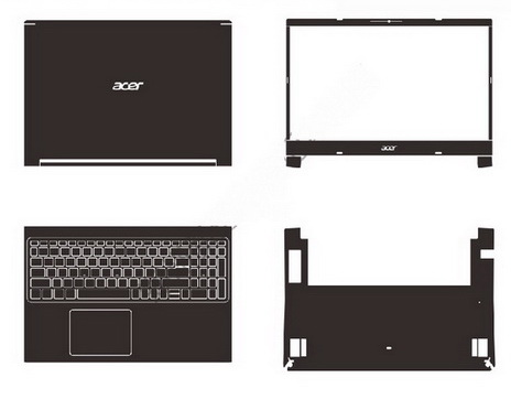 laptop skin Design schemes for ACER Aspire 7 A715-75G-544V