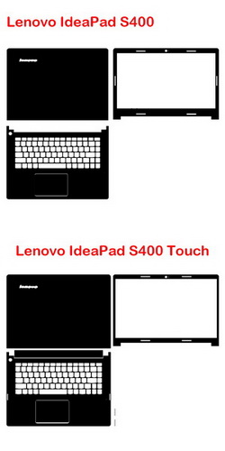 laptop skin Design schemes for LENOVO IdeaPad S400