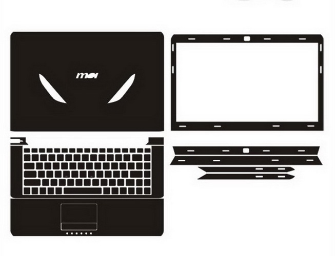 laptop skin Design schemes for MSI GE40 2PC Dragon Eyes