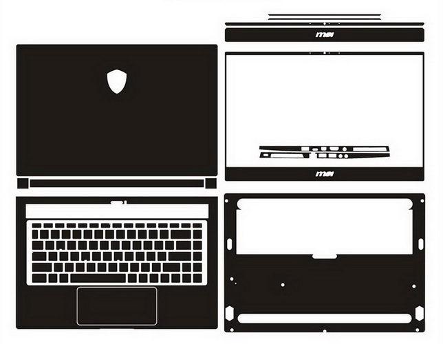 laptop skin Design schemes for MSI GS65 Stealth-838