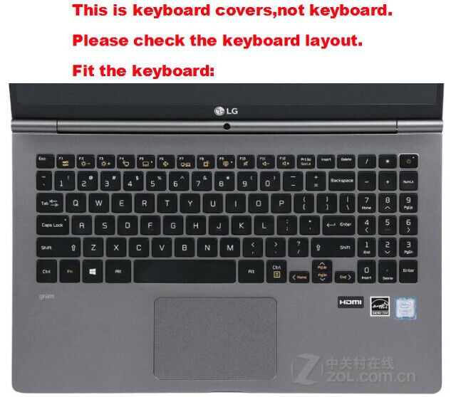 Keyboard Cover Protective Skin for LG Gram 15Z95N 15Z90N 15Z995 15Z990 15Z980 15Z975 15Z970 15Z960 & LG Gram 17Z990 Laptop (not fit Gram 17Z90N)