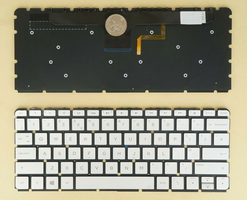 NEW For HP ENVY 13-ab057nr 13-ab067cl 13-ab077cl Keyboard Backlit Silver US 