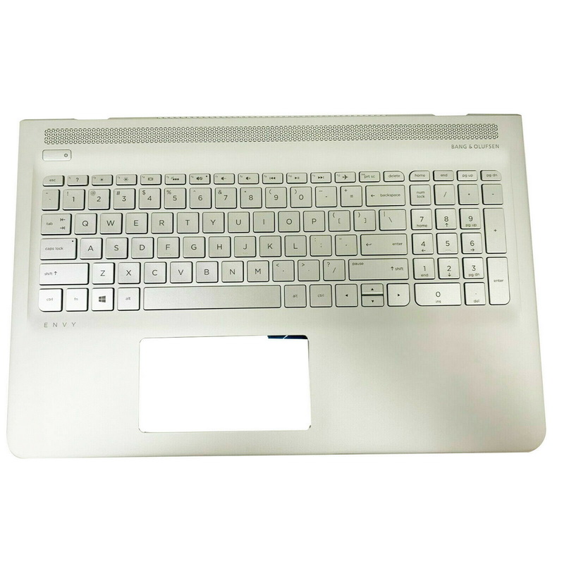 Top Case For HP ENVY 15-AS Silver Top Palmrest W/ Backlit Keyboard 857799-001 US 