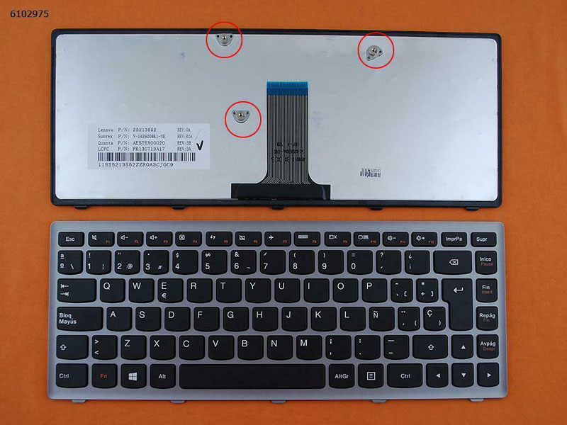 Laptop Keyboard for LENOVO flex 14 G400S Silver FRAME SP BLACK Win8 PK130T13A17 25213552 V-142920BK1 AEST6X00020 
