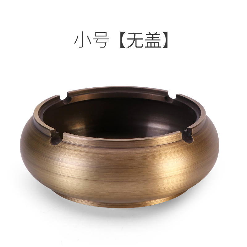 Traditional art carvings Antique court style Pure copper Golden Cigar Ashtray 9x6.1x7.8cm