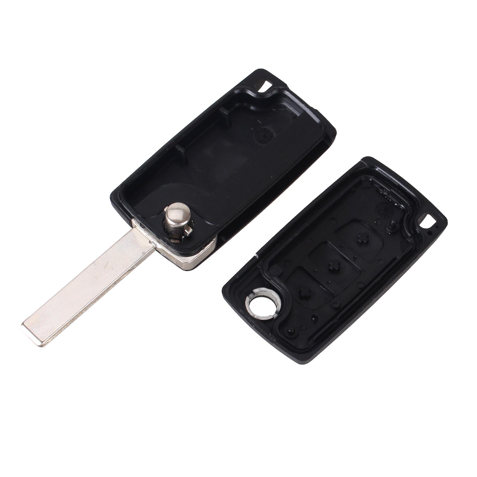 3 Buttons Flip Remote Key Shell Car Keys Blank Cover For Citroen (Blade With Groove) CE0523 Type
