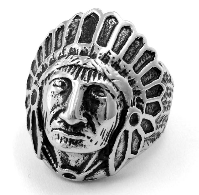 Indian statue stainless steel ring