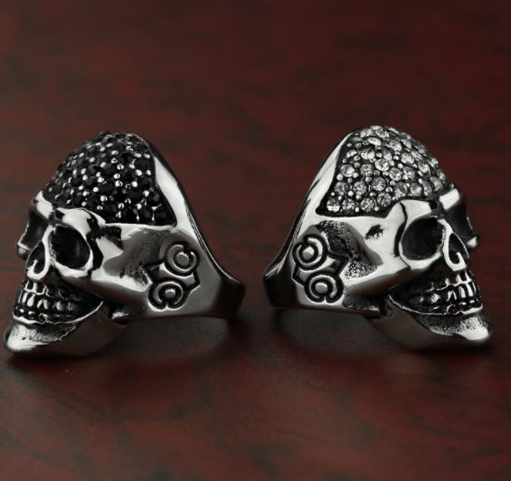 316L Stainless steel Jewelry skull Ring