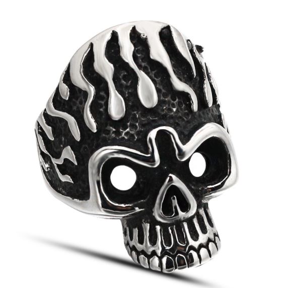 316L stainless steel Hair skull ring