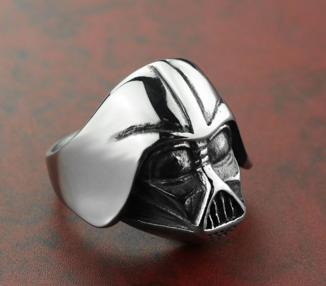 Star Wars mask stainless steel ring