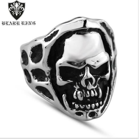 316L Stainless steel Shawl skull ring