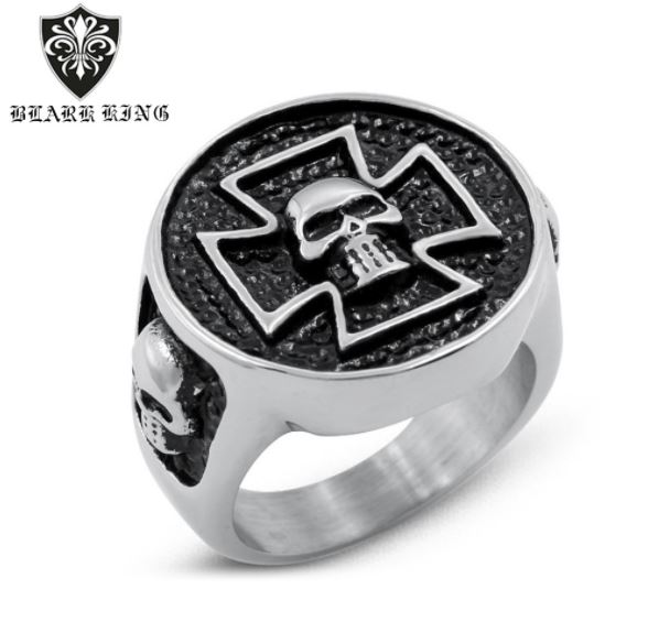 316L Stainless Steel Three-face skull ring