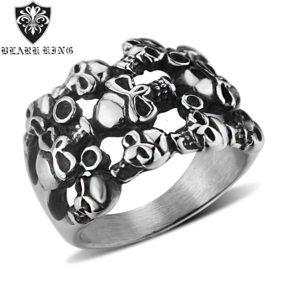 316L stainless steel Connection skull ring