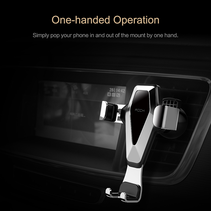 Gravity Car Phone Holder, ROCK Universal Smartphone Grip Air Vent Mount Mobile