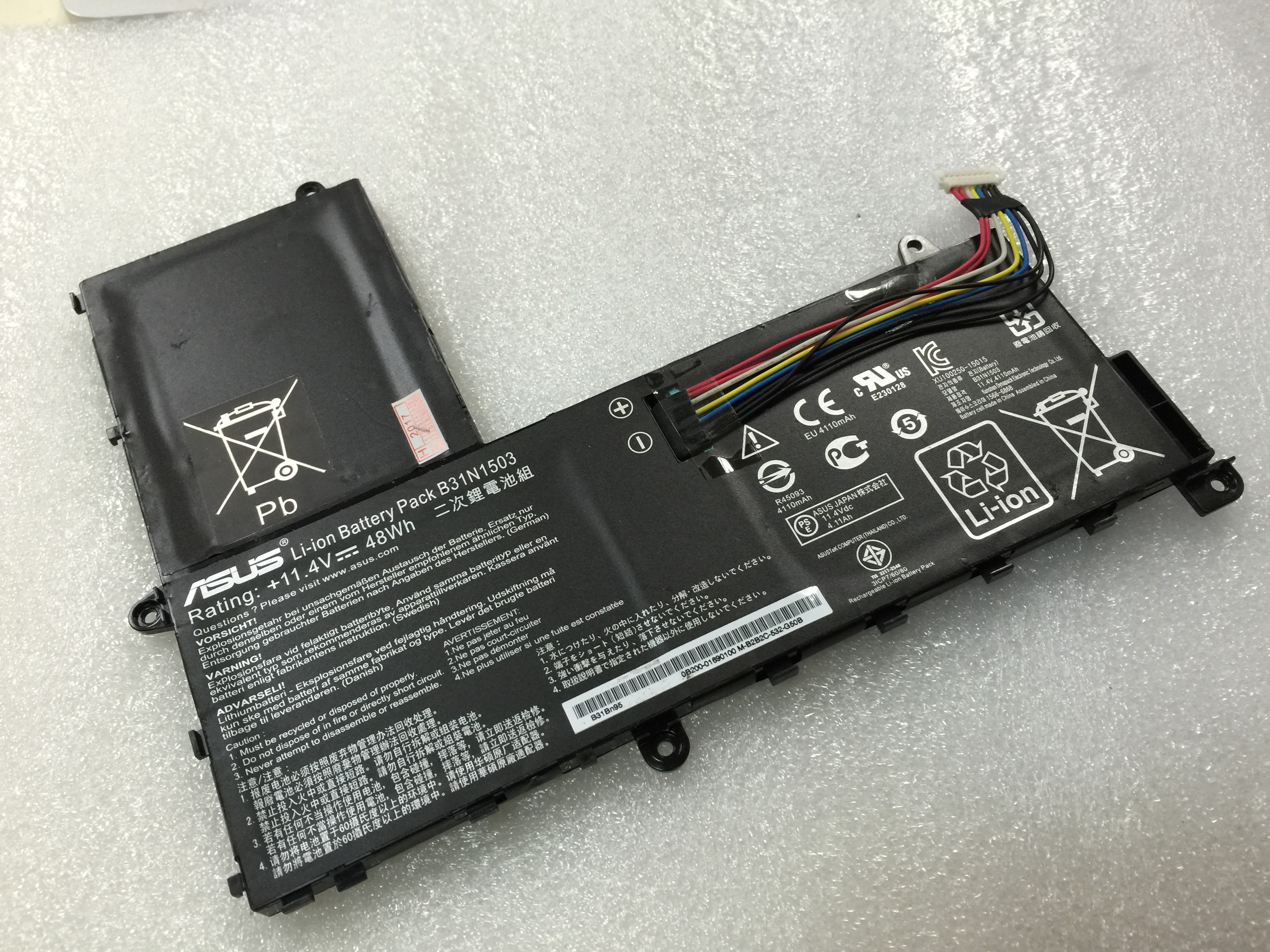 B31N1503 0B200-01690000P Battery For ASUS EeeBook E202 E202SA 11.4V 48Wh